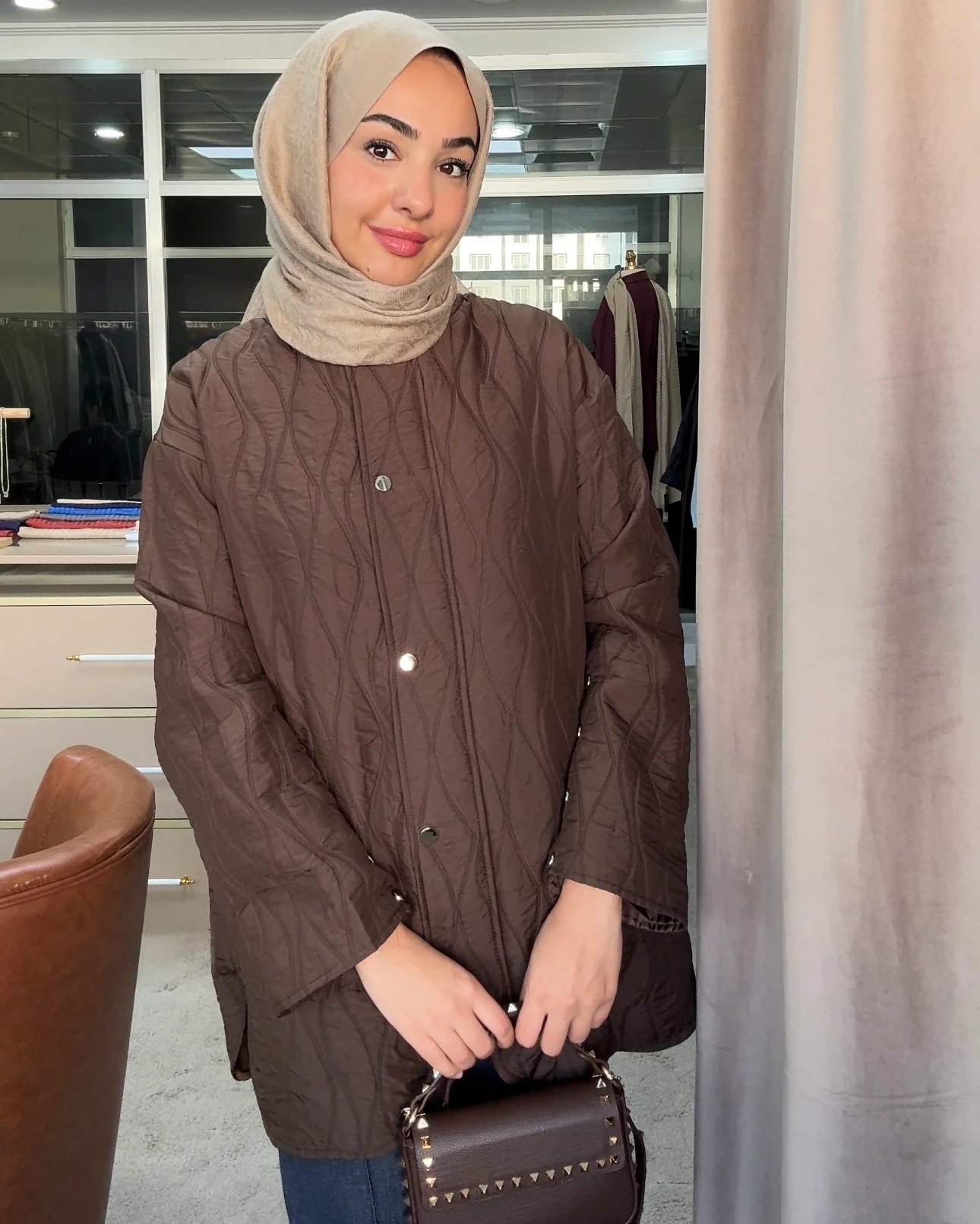 Kapitone mont •kahverengi