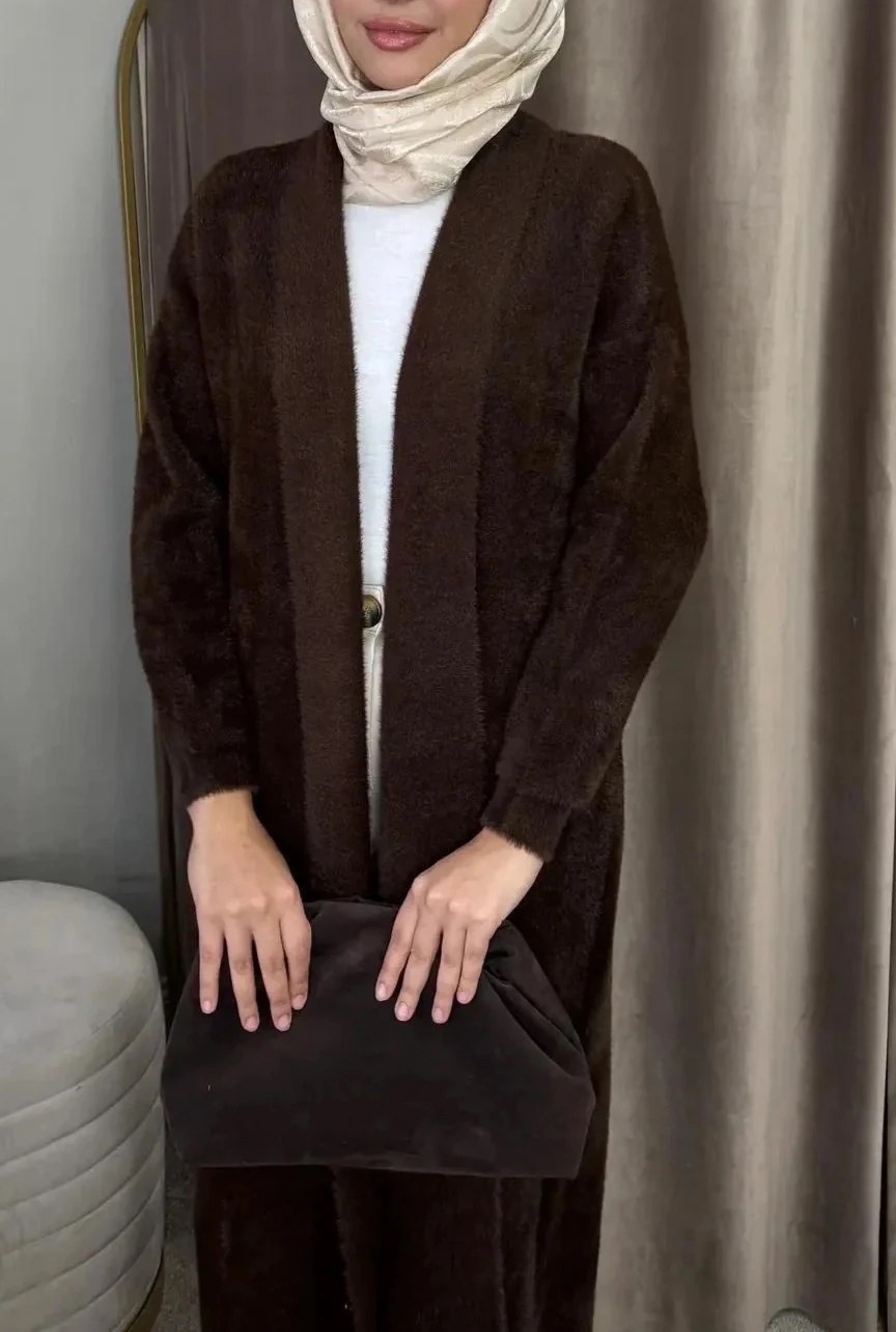 Angora hırka •kahve