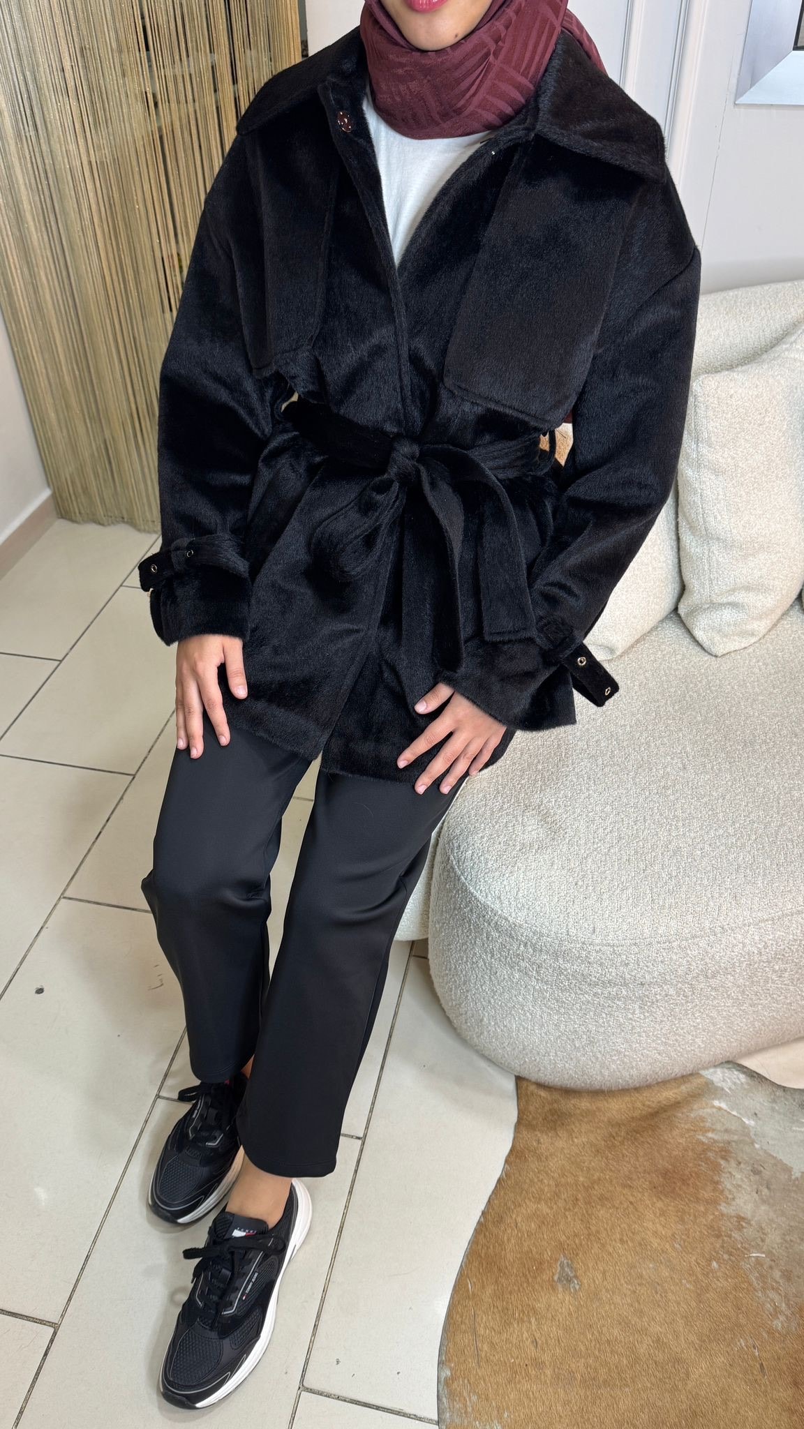 Nova Kısa Kaban Siyah