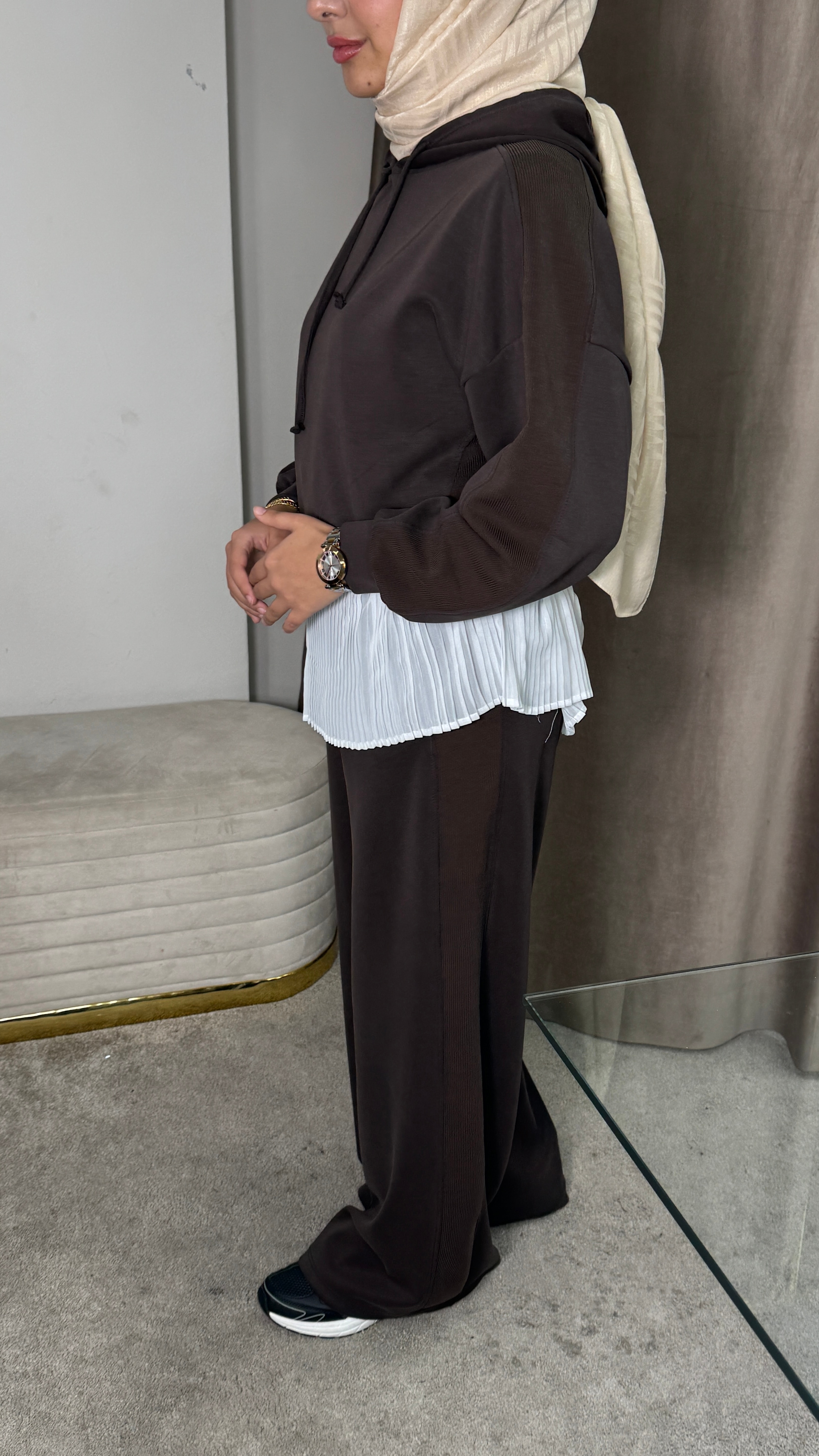 Kapüşonlu Oysho Takım Acı Kahve