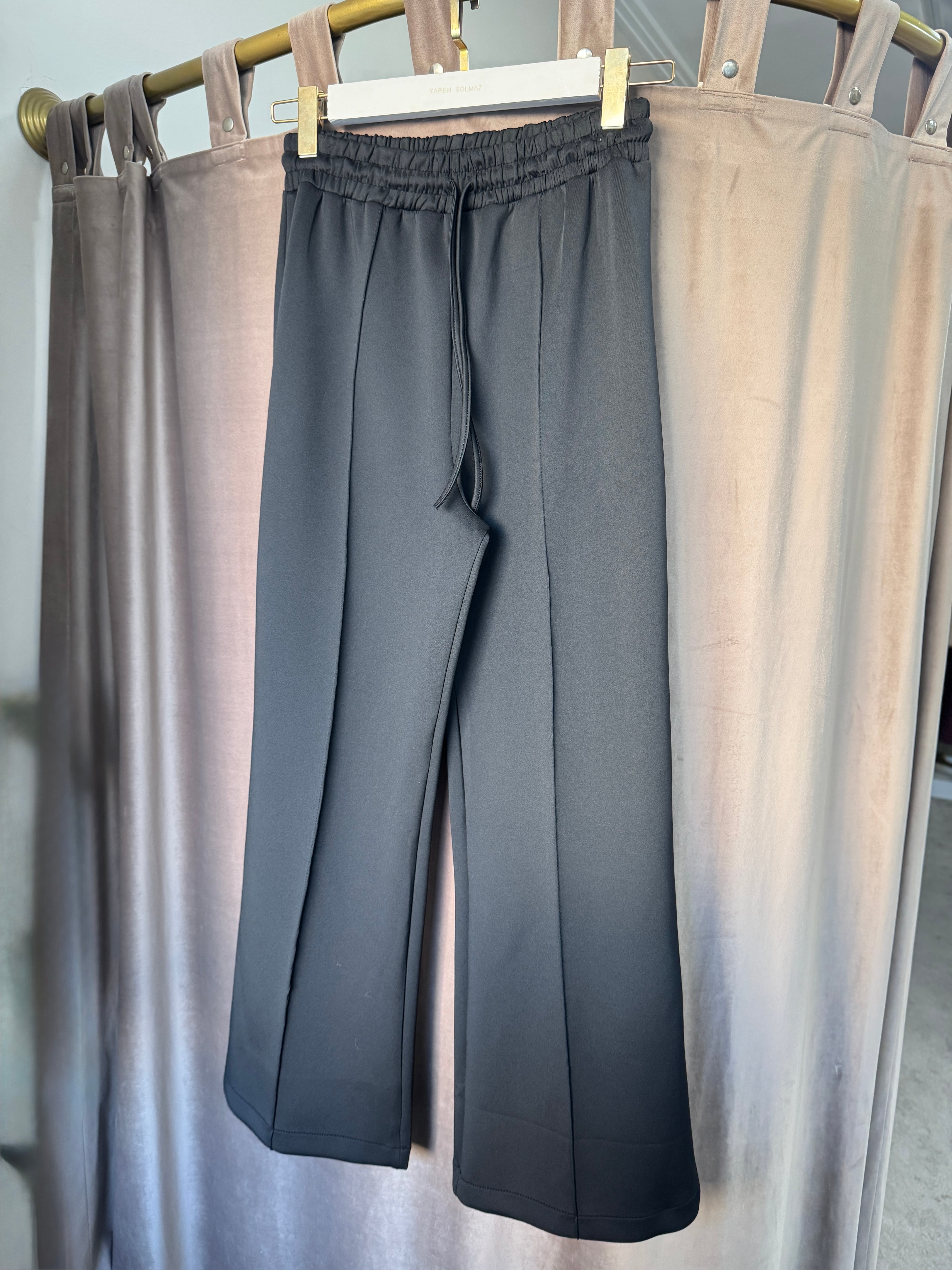 Skuba nervürlü palazzo pantolon