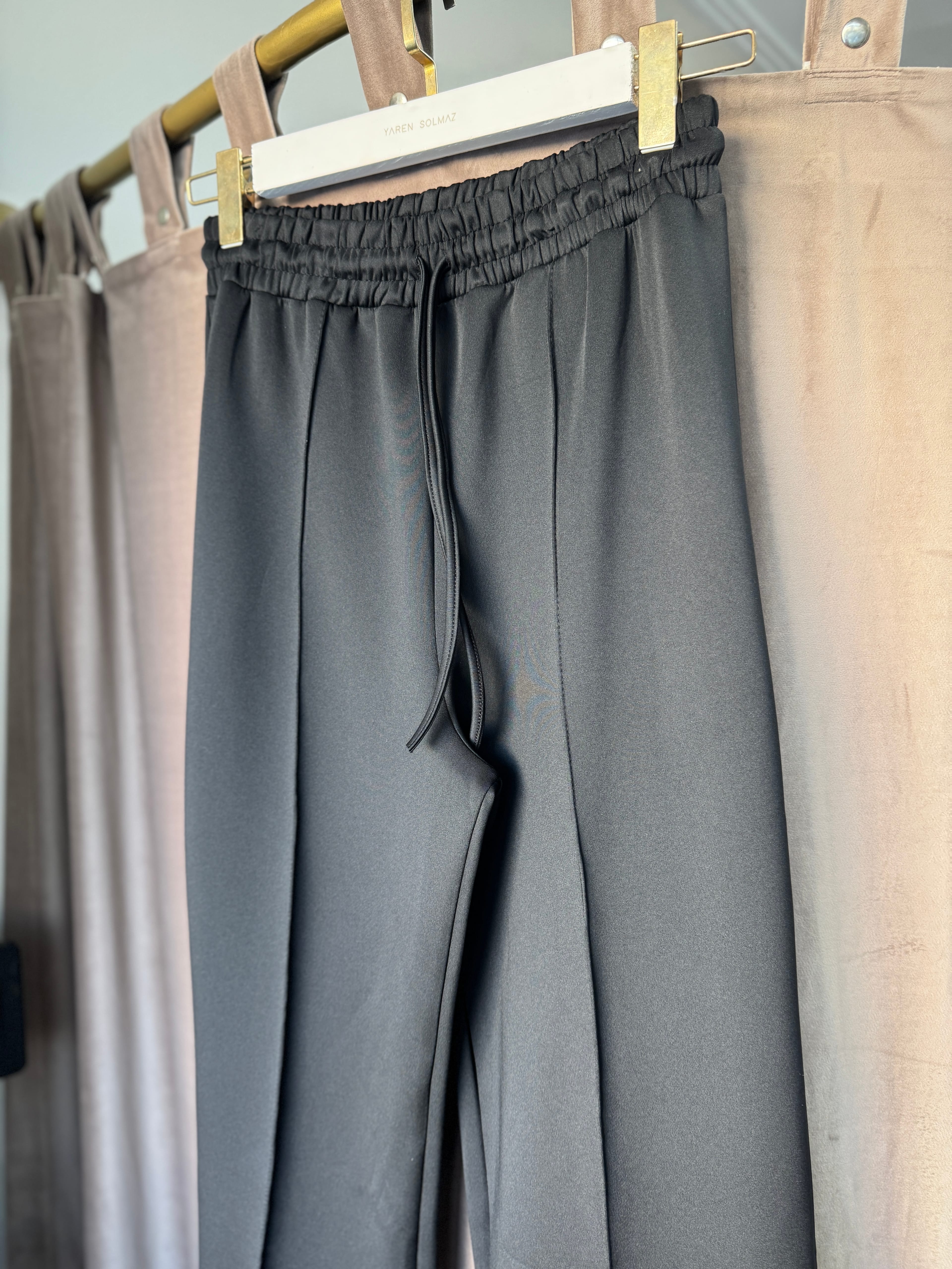 Skuba nervürlü palazzo pantolon