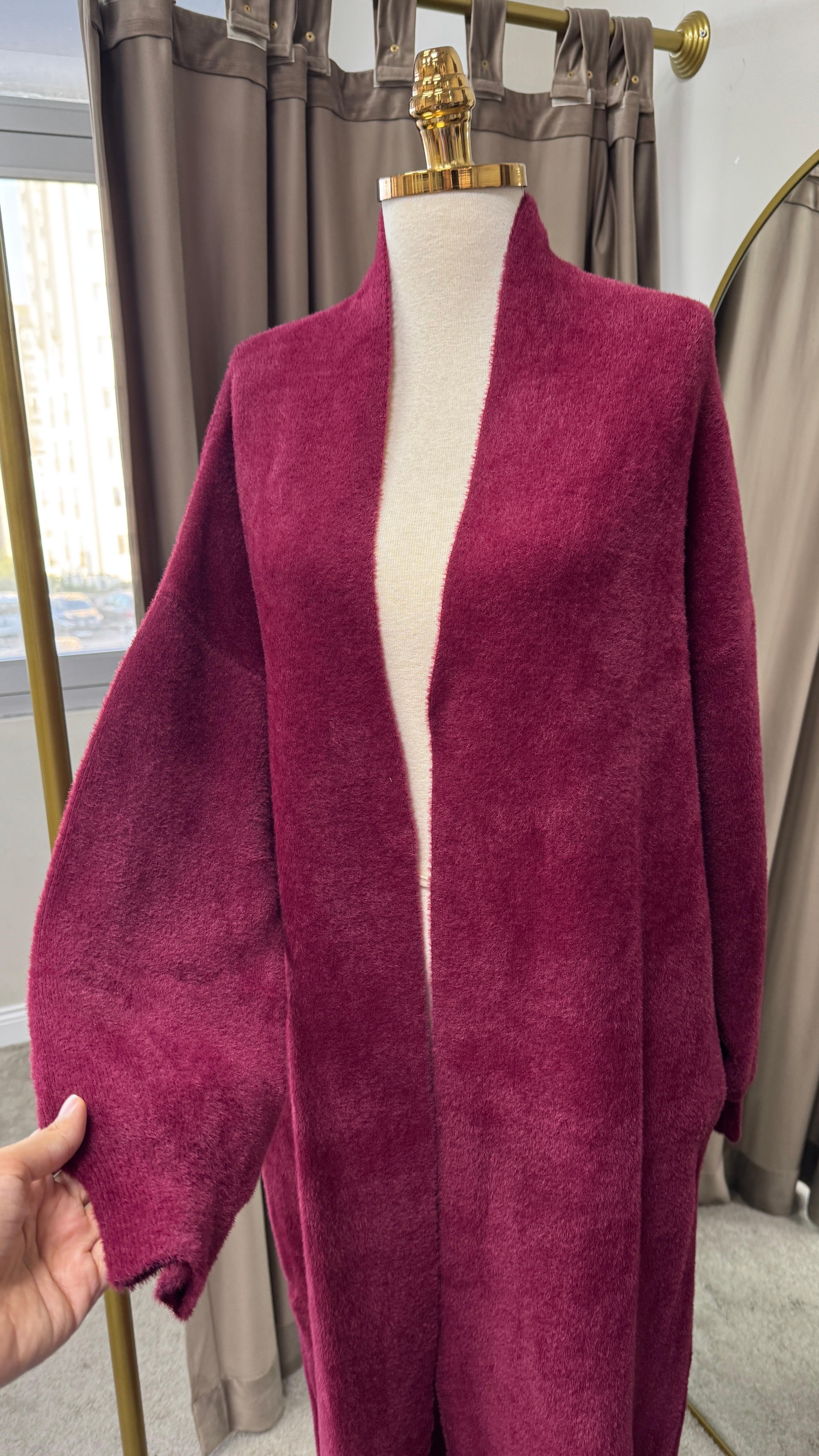 Angora hırka / bordo
