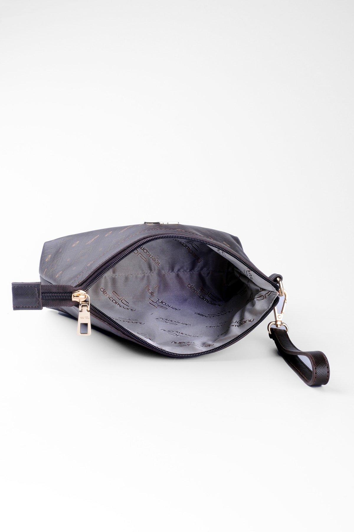 Women's Basic Clutch Bag Monogram Patterned Logo Brown Taba