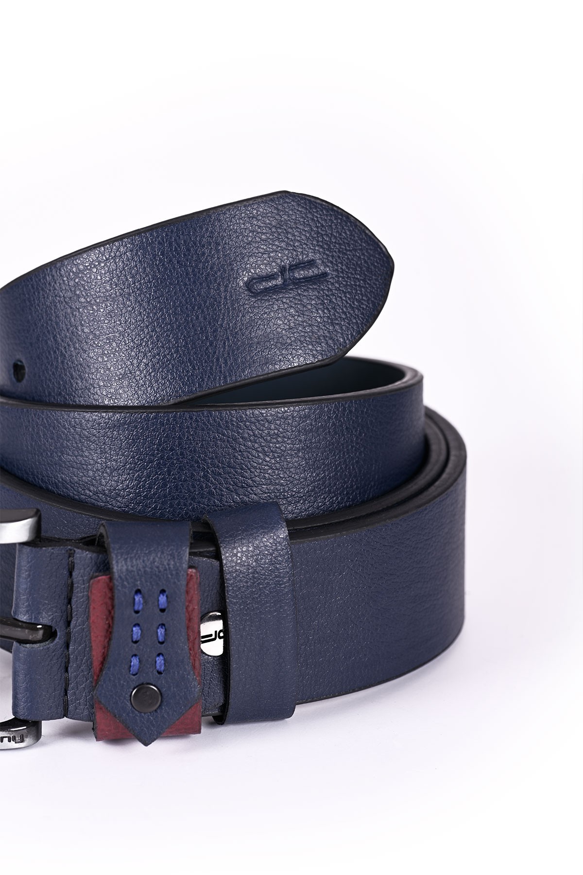 Men's Faux Leather Navy Blue Jeans Belt