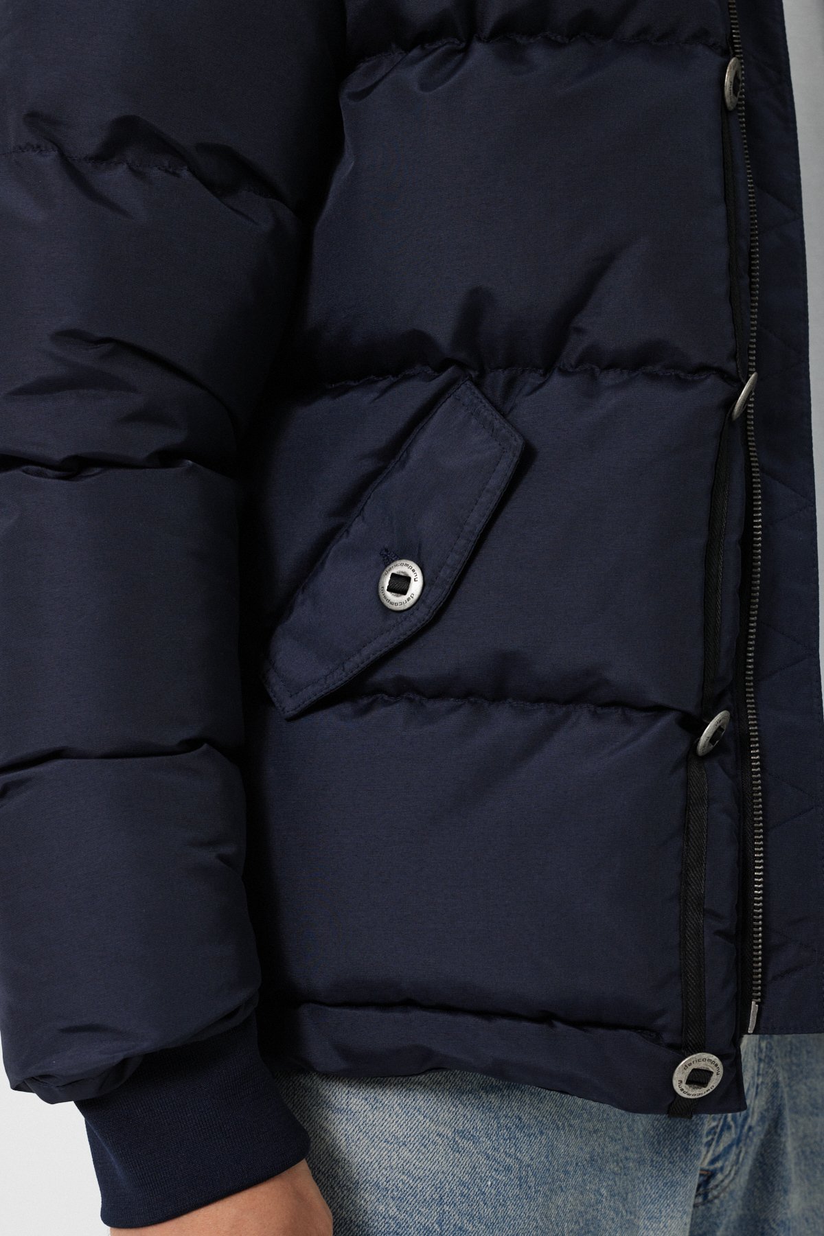 Thomas Hooded Inflatable Coat Navy Blue