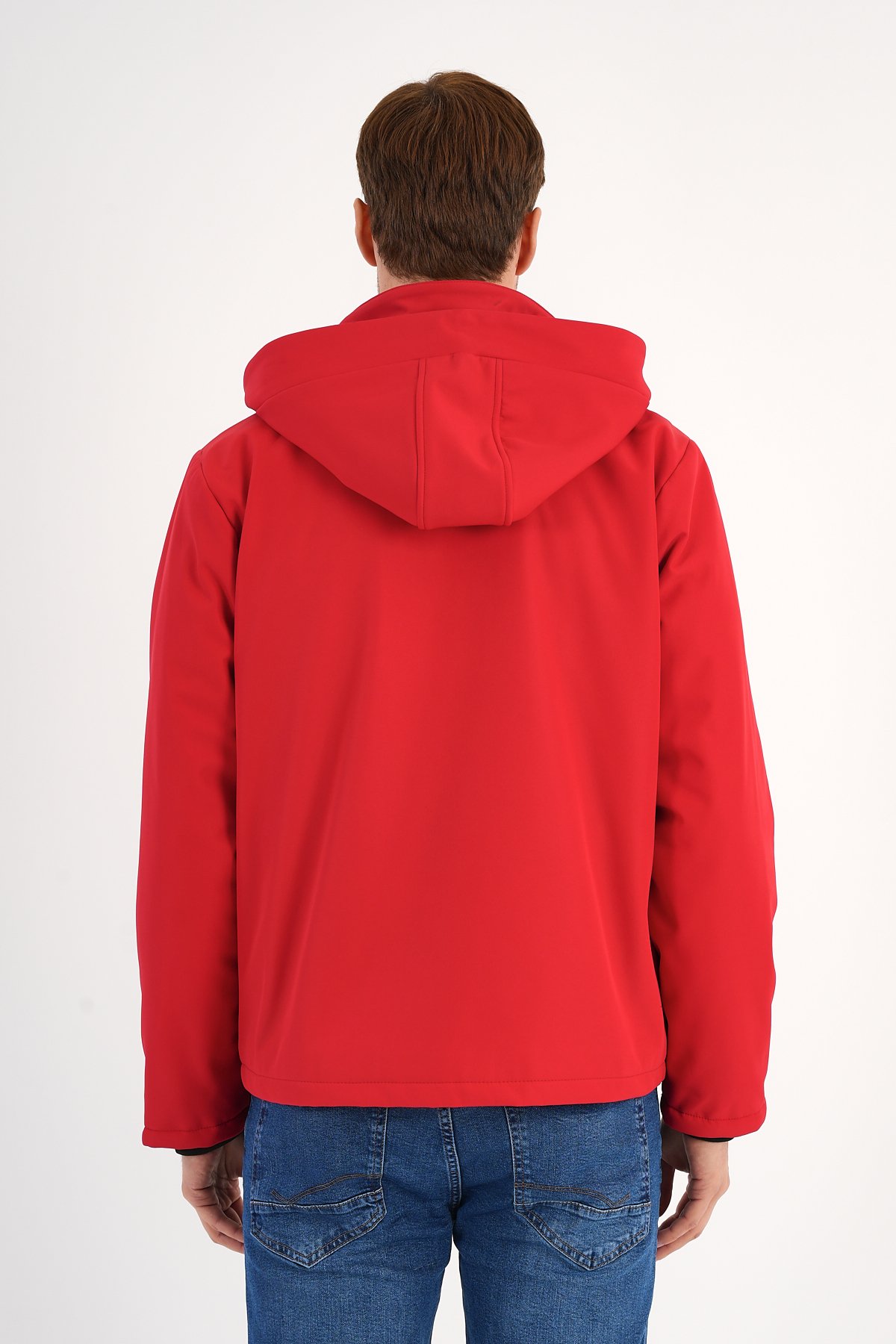 Shield Red Men's Hooded Softshell Coat