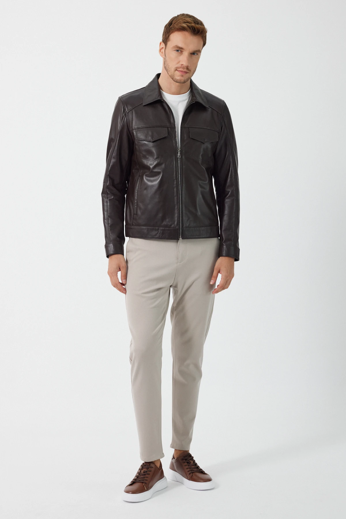 Foley Kahverengi Deri Mont