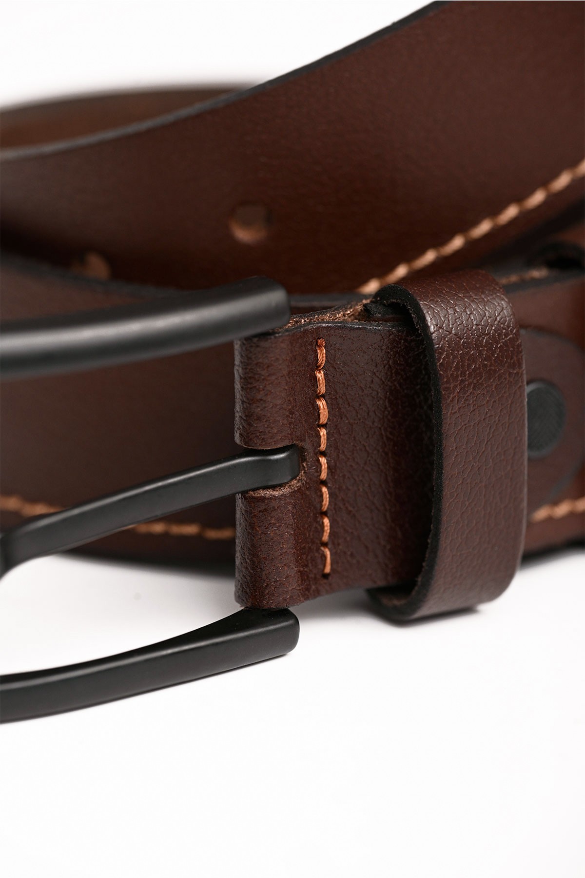 Men's Genuine Casual Leather Belt Brown