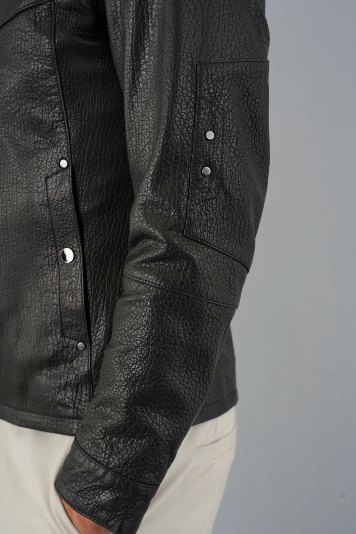 Vector Siyah Erkek Deri Mont