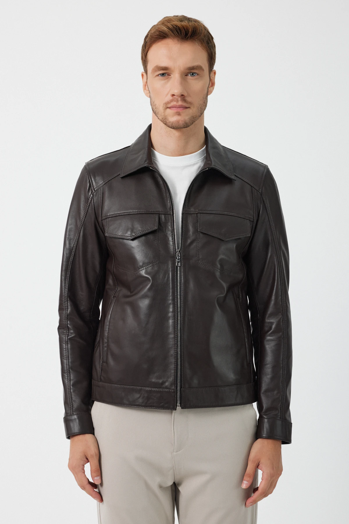 Foley Kahverengi Deri Mont