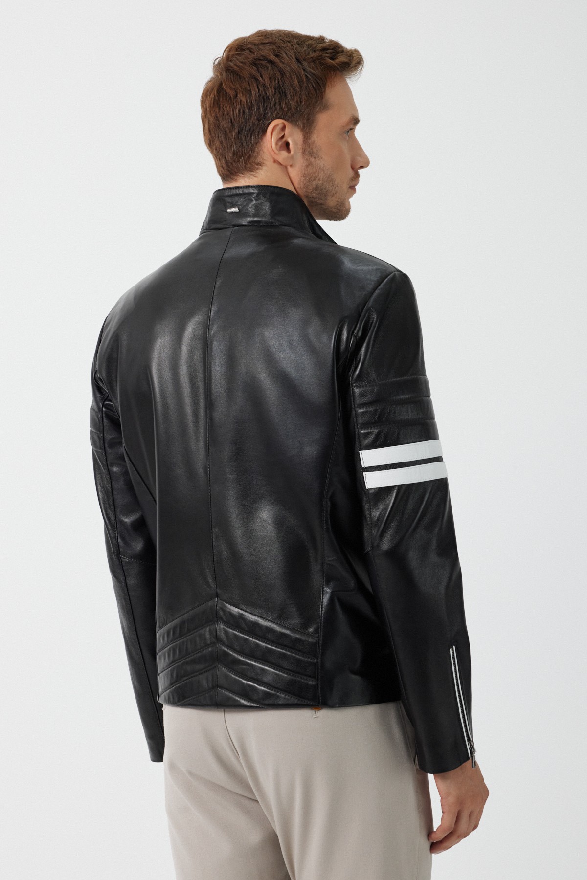 Johan Men's Black Leather Coat