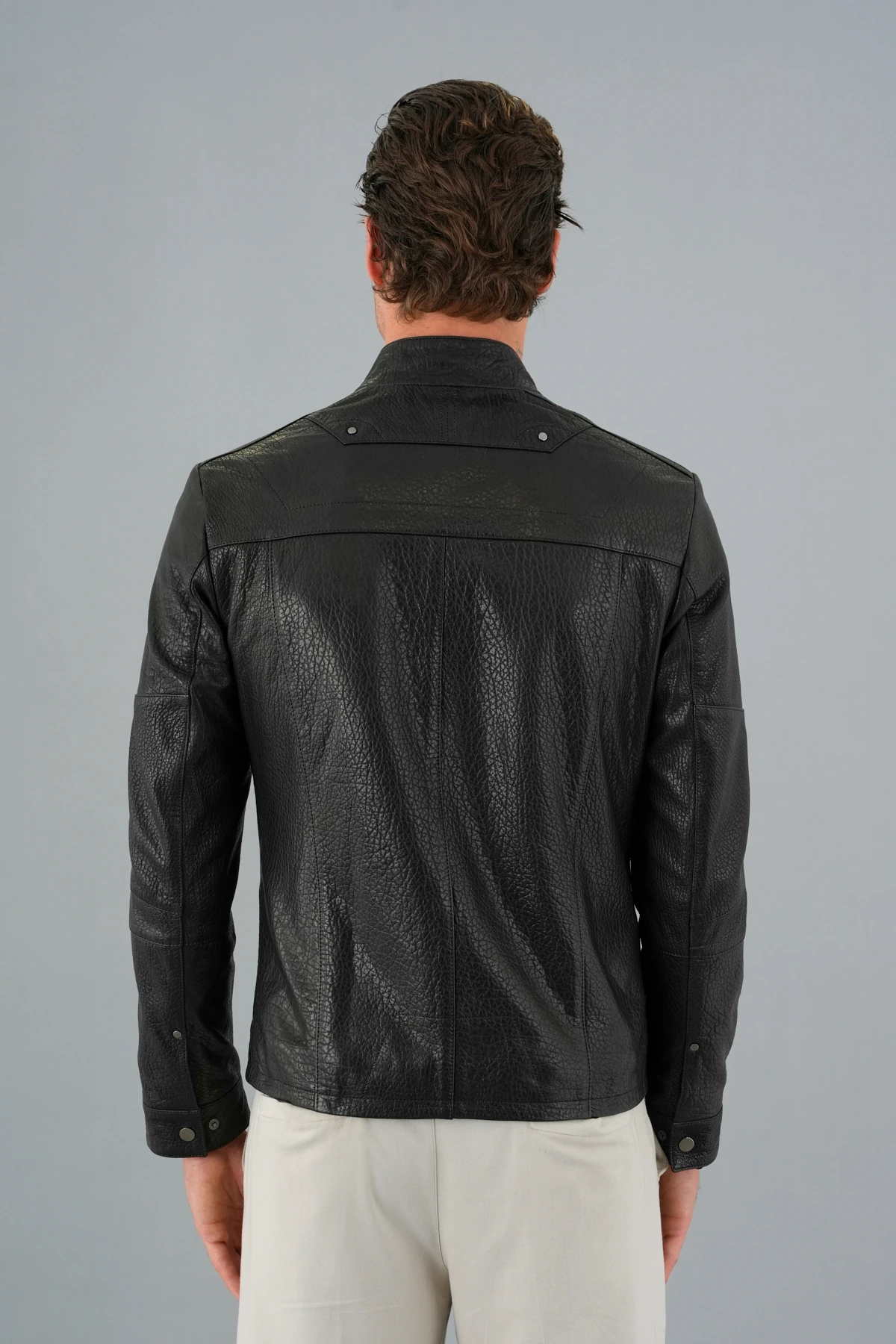 Vector Siyah Erkek Deri Mont