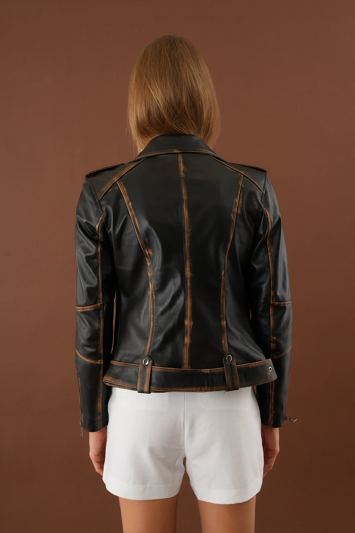 Penny Siyah Deri Mont 