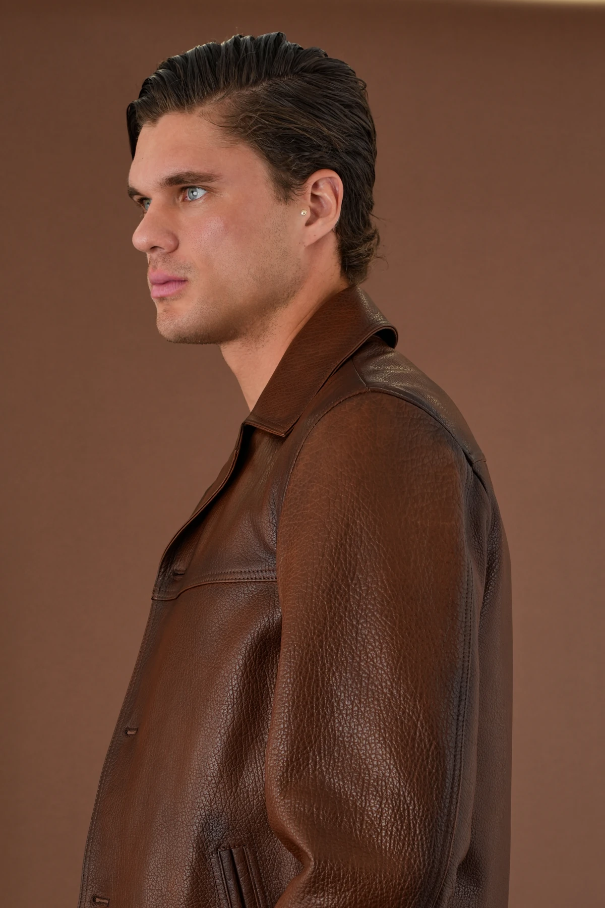 Duncan Kahverengi Erkek Deri Mont