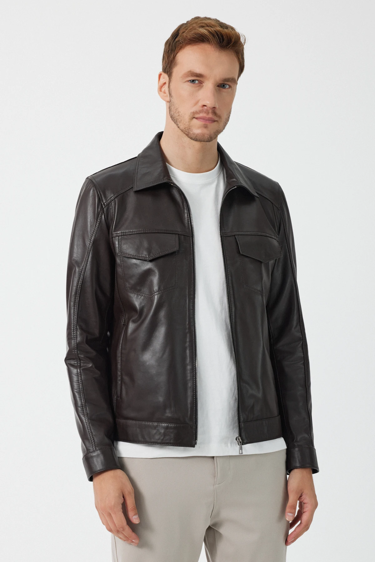 Foley Kahverengi Deri Mont