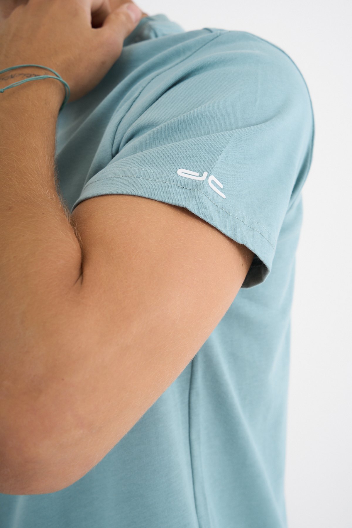Erkek Yeşil %100 Pamuklu Standart Kalıp T-Shirt