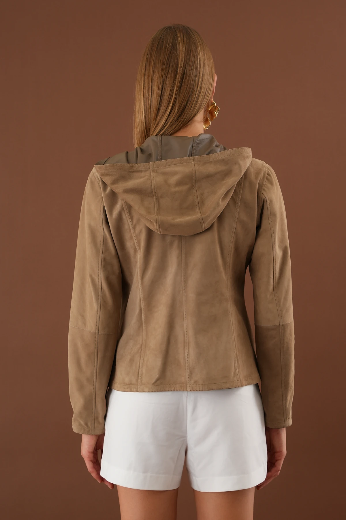 Sweet Sütlü Kahve Kadın Deri Ceket