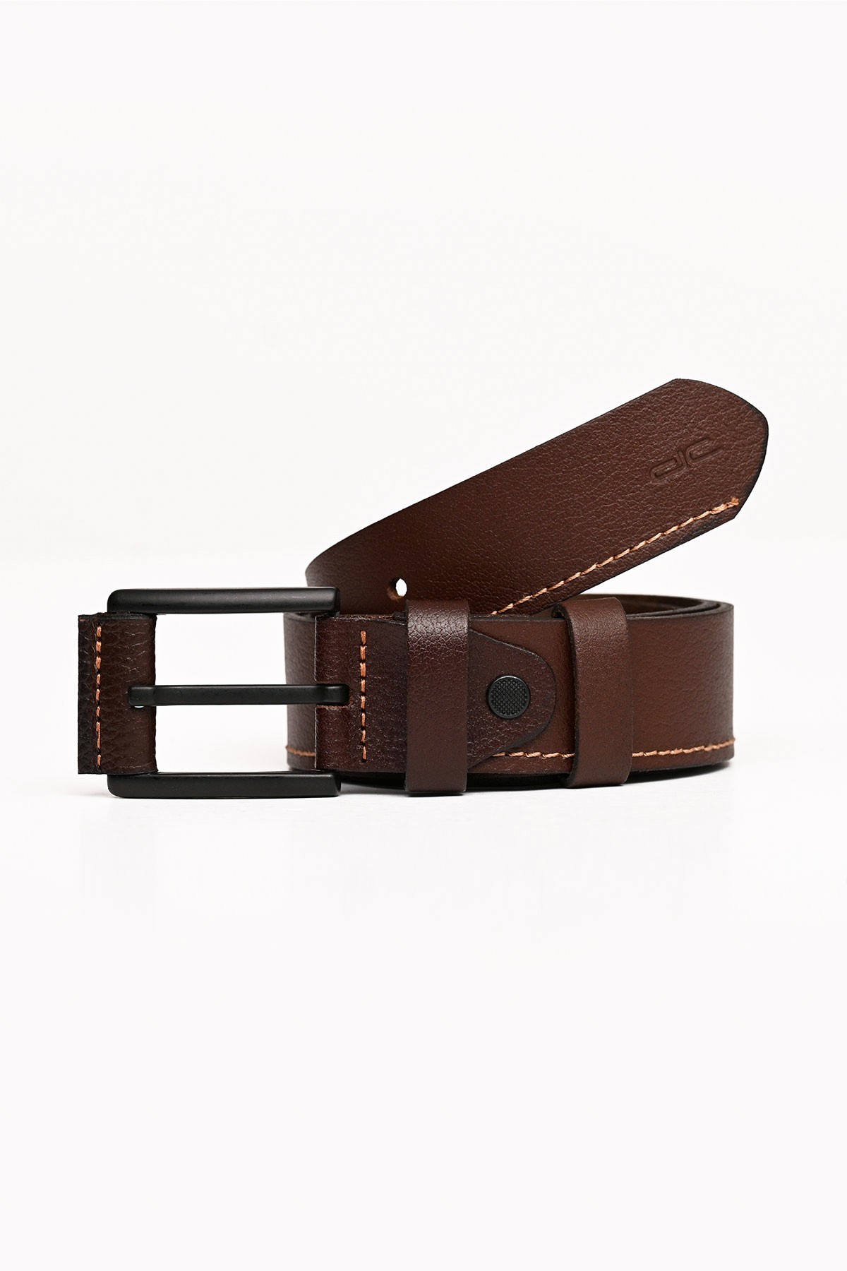 Men's Genuine Casual Leather Belt Brown