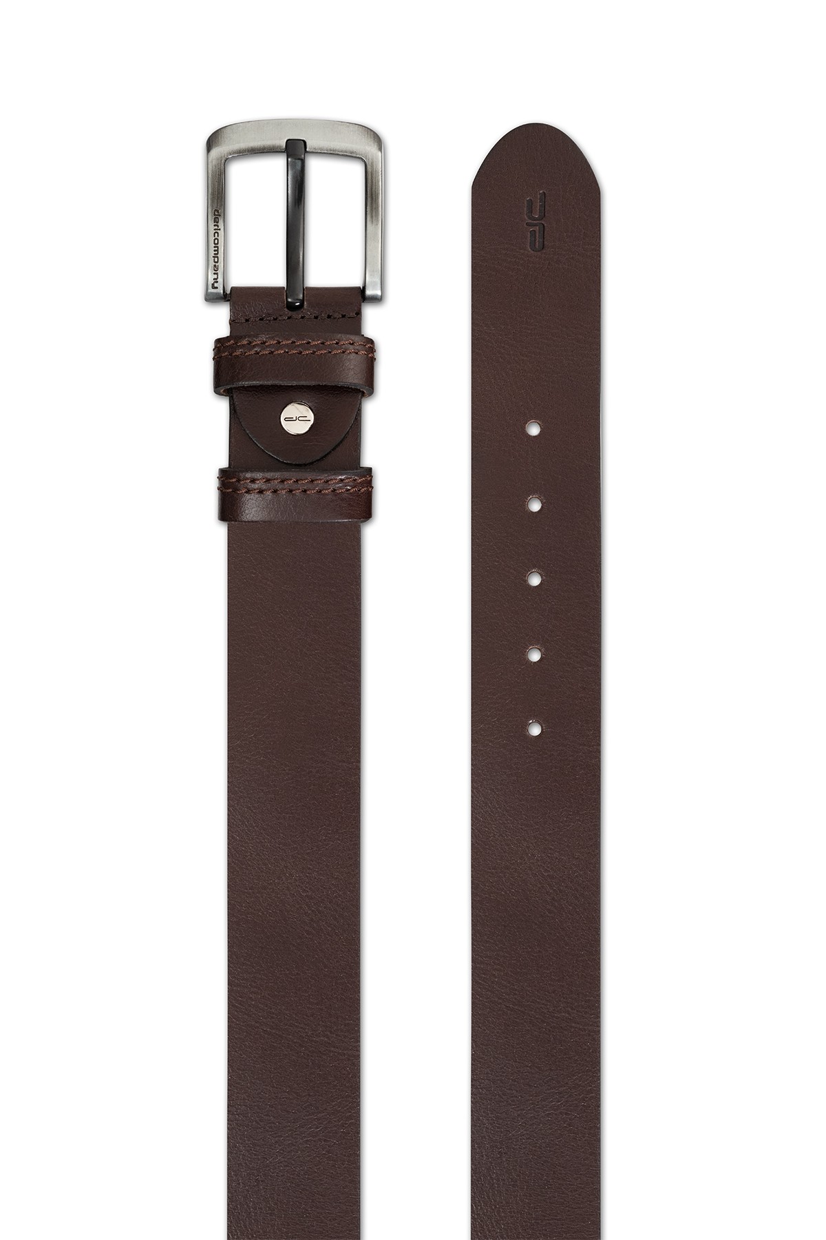 Men's Genuine Denim Leather Belt Brown