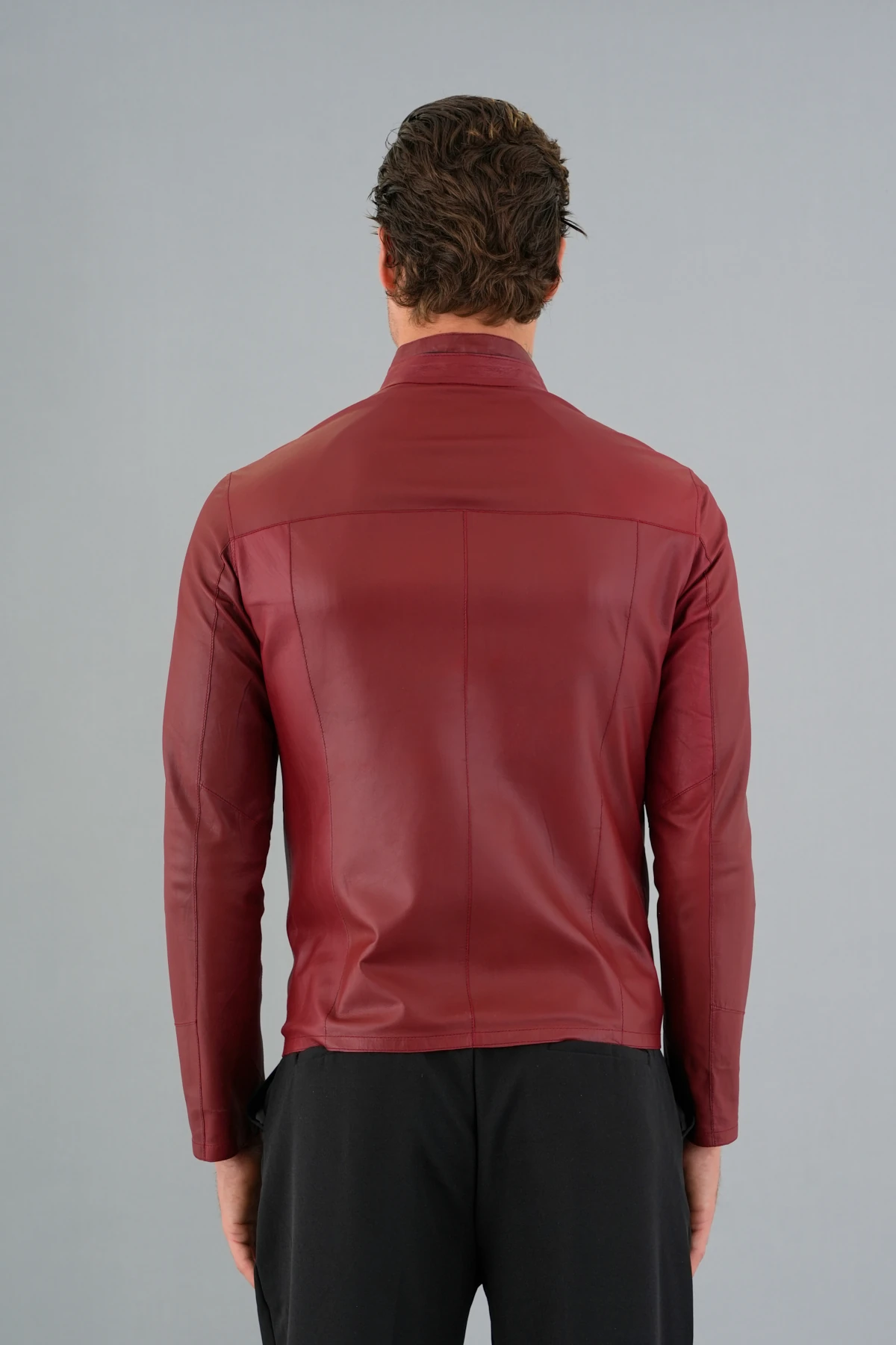 Denzel Erkek Kırmızı Deri Mont