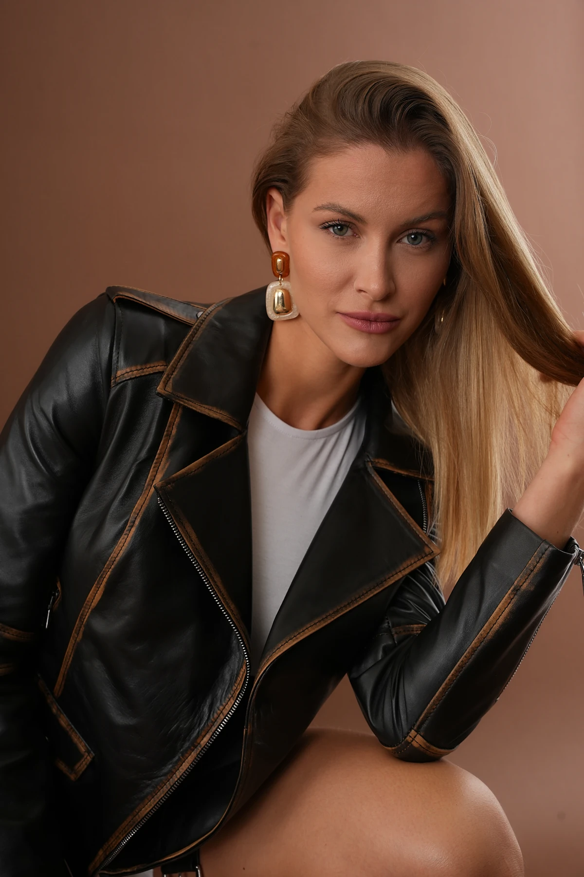 Penny Siyah Deri Mont 