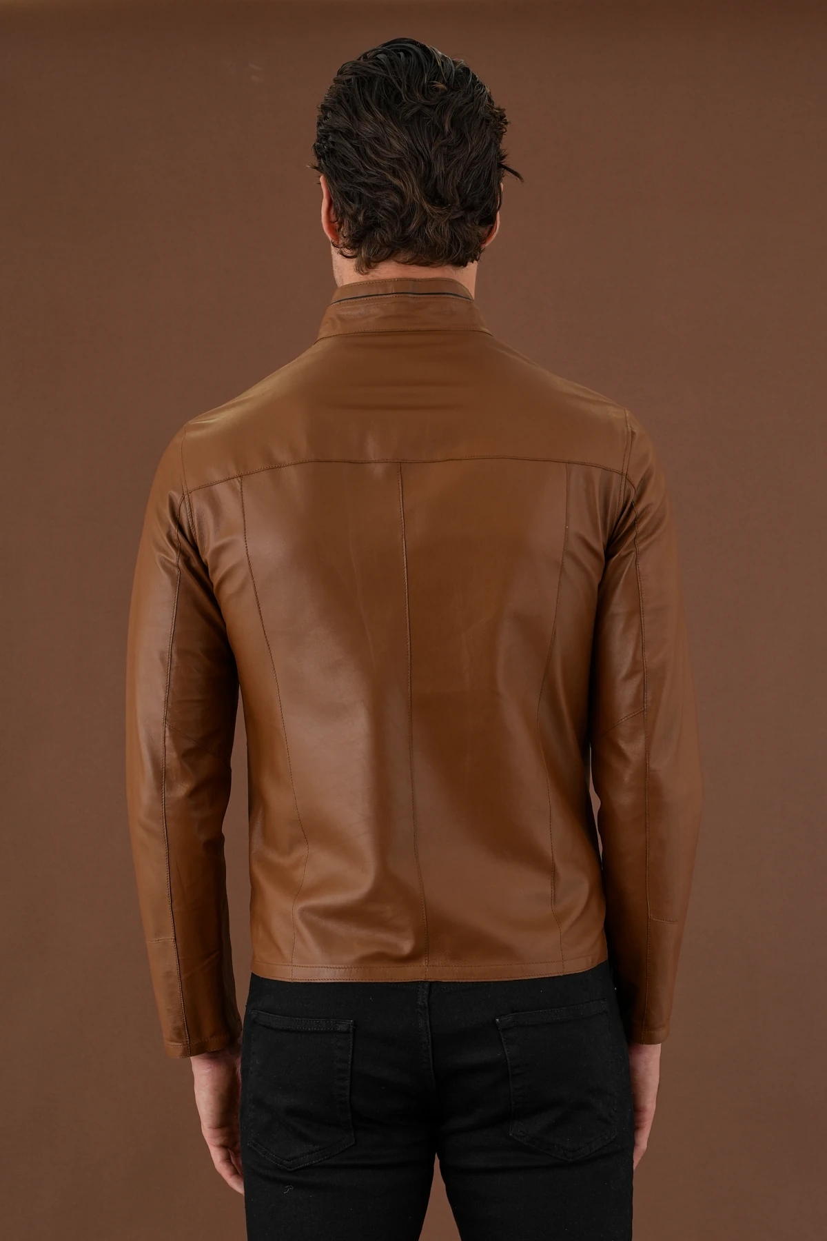 Denzel Kahverengi Erkek Deri Mont