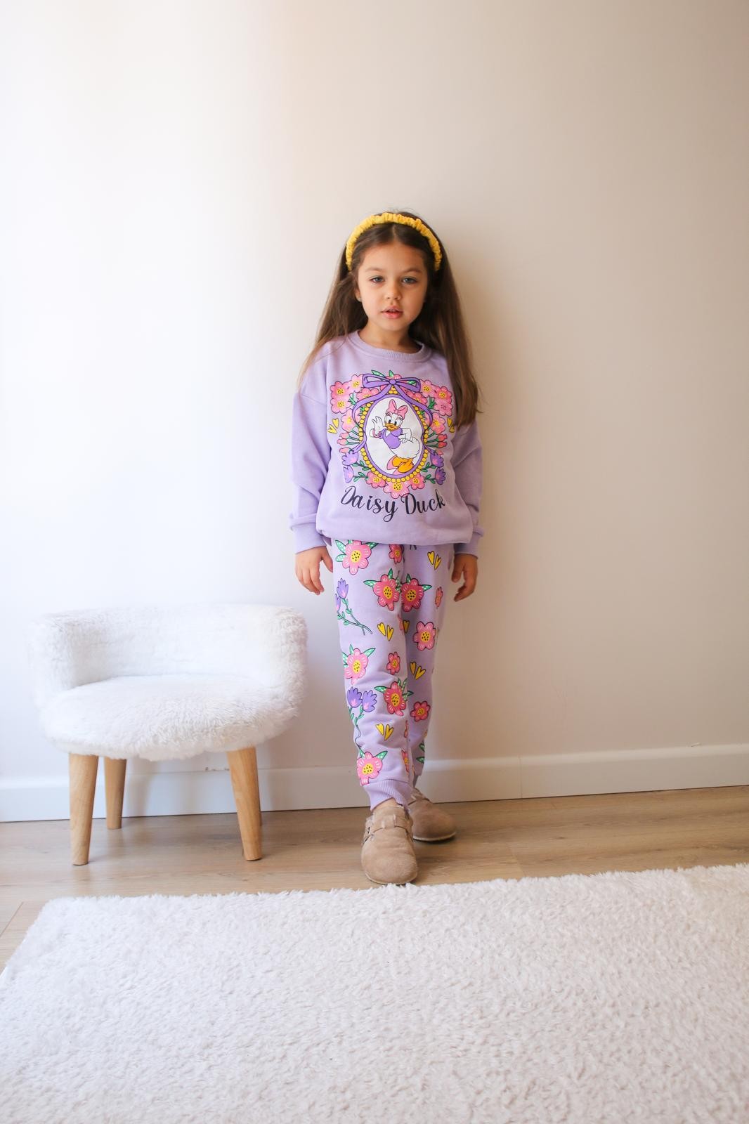 Daisy Duck 3 İplik Sweatshirt ve Eşorfman Takım