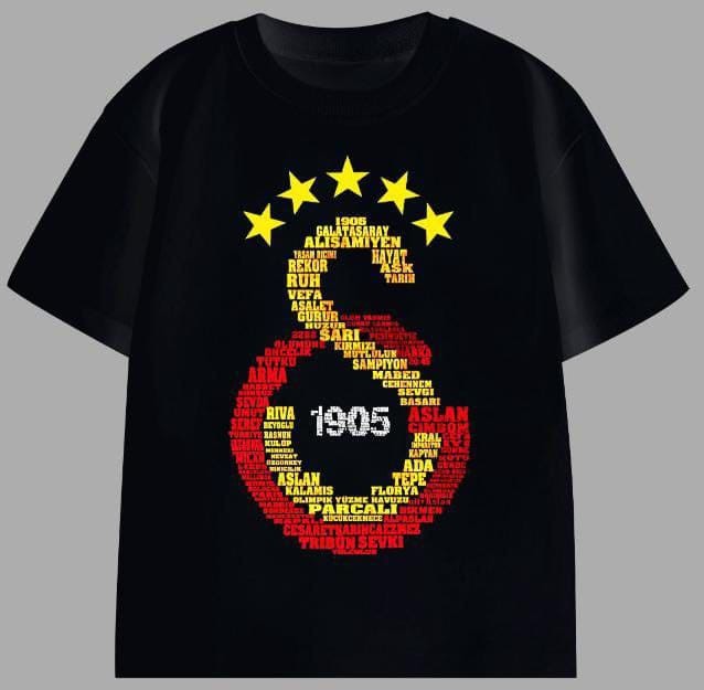 Siyah Galatasaray Tişört