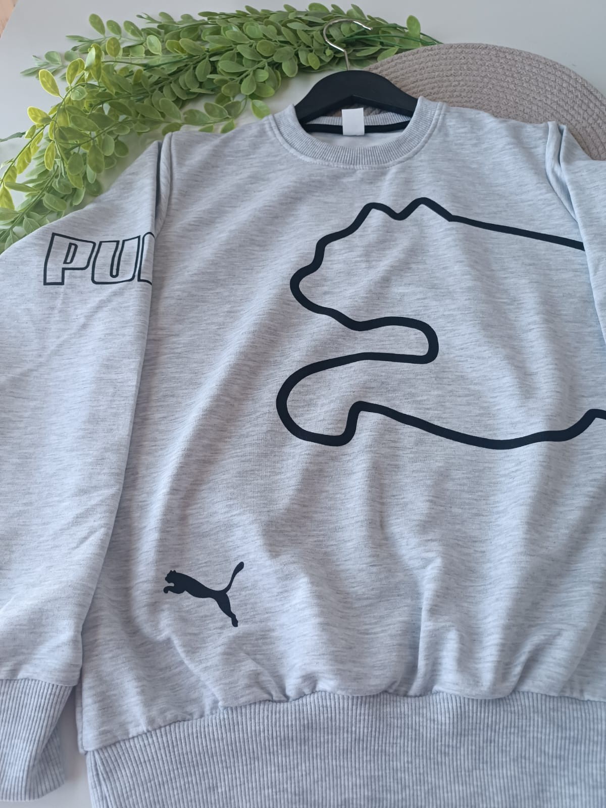 Marka Desenli 2 İplik Sweatshirt