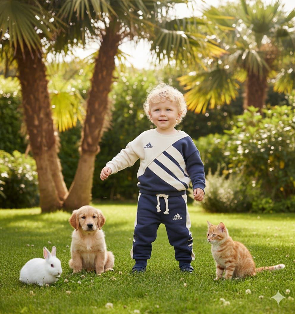 Diagonel 3 İplik Eşorfman Takım-Bebe Boy