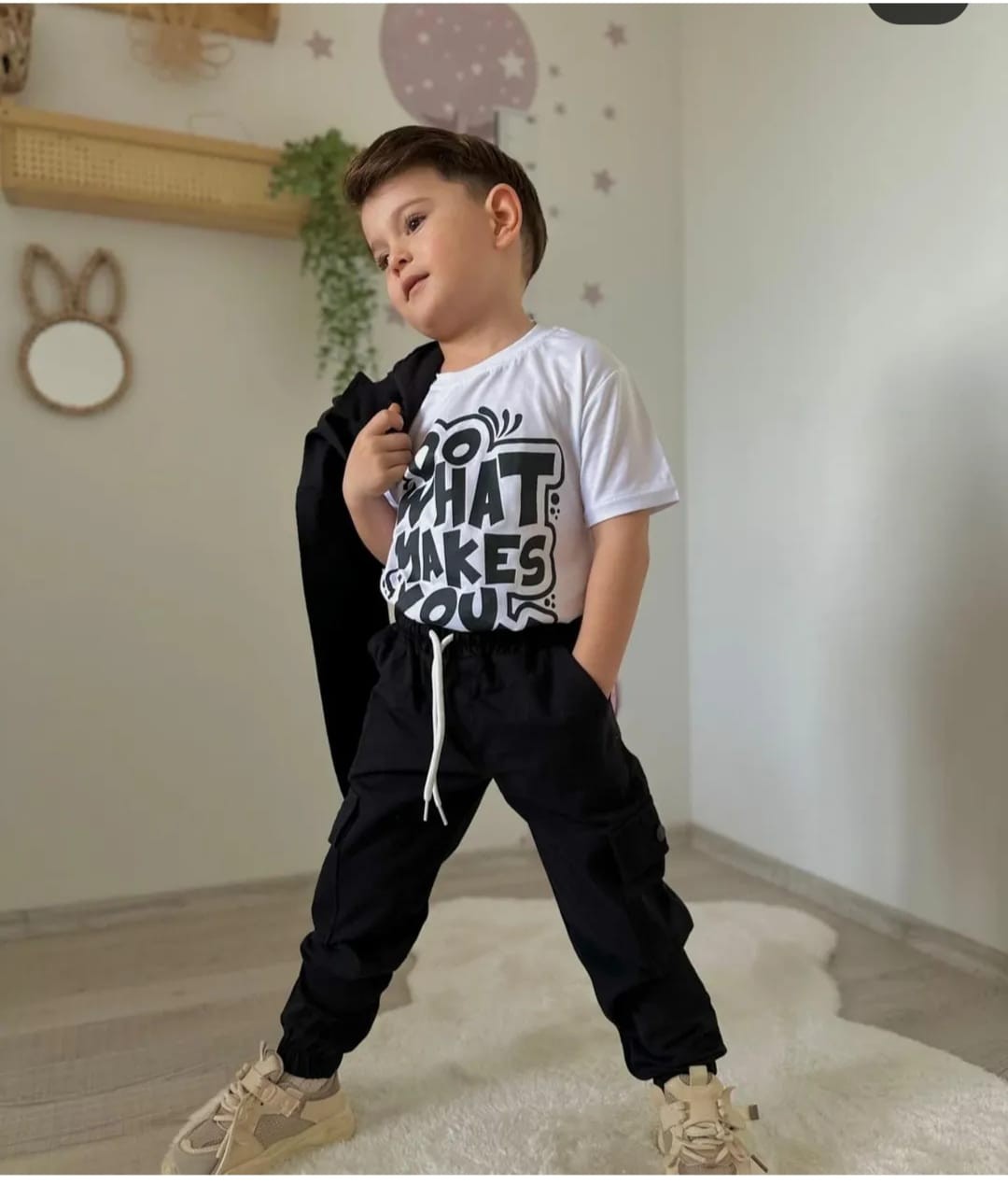 Siyah Gabardin Kumaş 3 Lü Takım