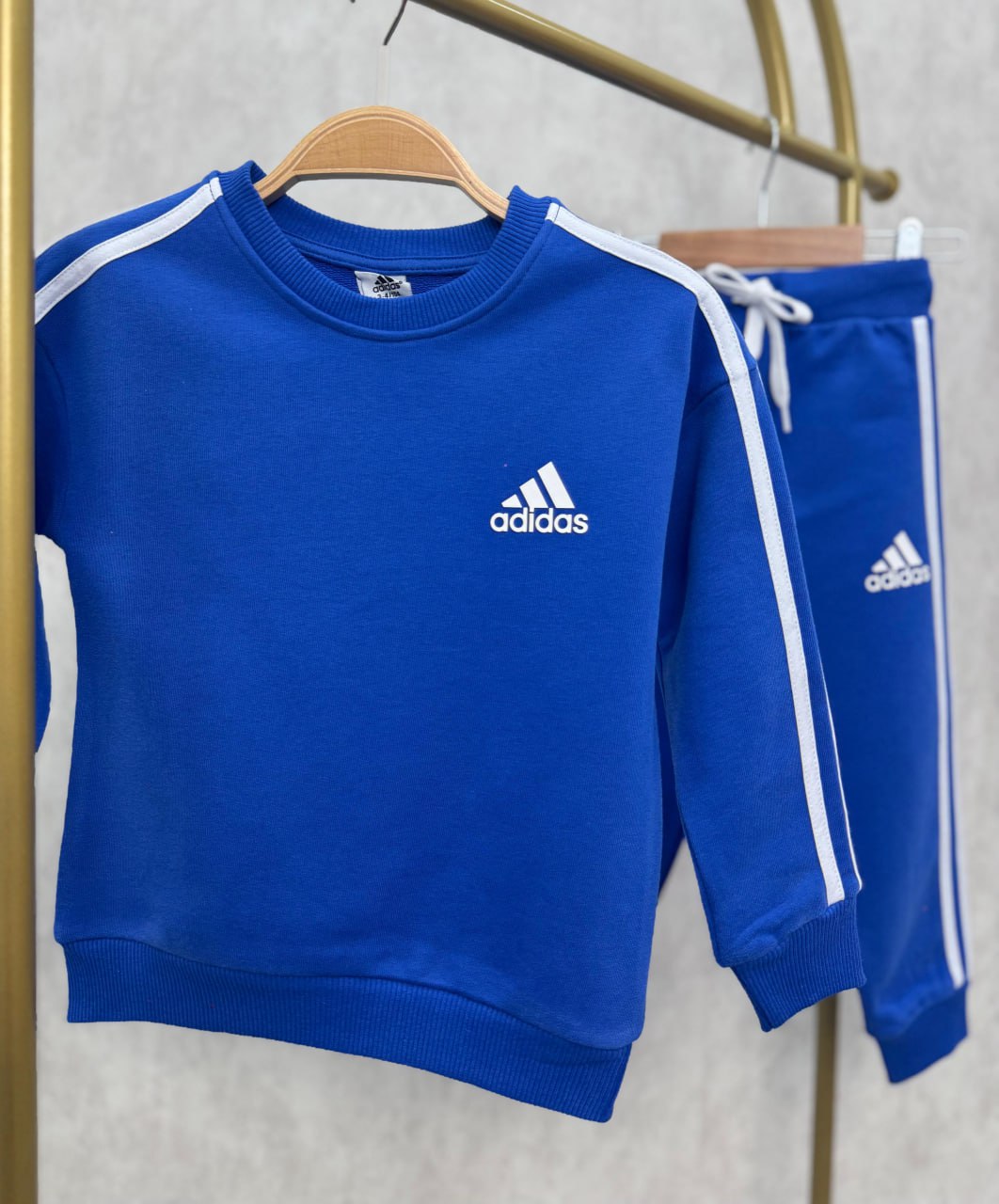 Unisex Çocuk 3 İplik Eşorfman Takım-Mavi
