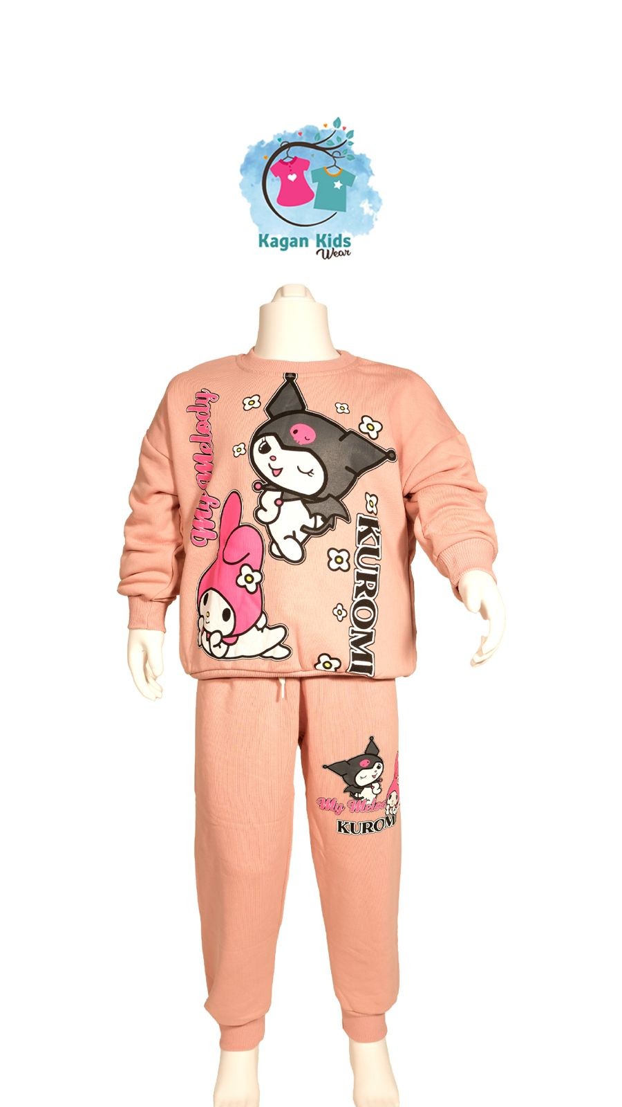 Kuromi My Melody 3 İplik Sweatshirt ve Eşorfman Takım