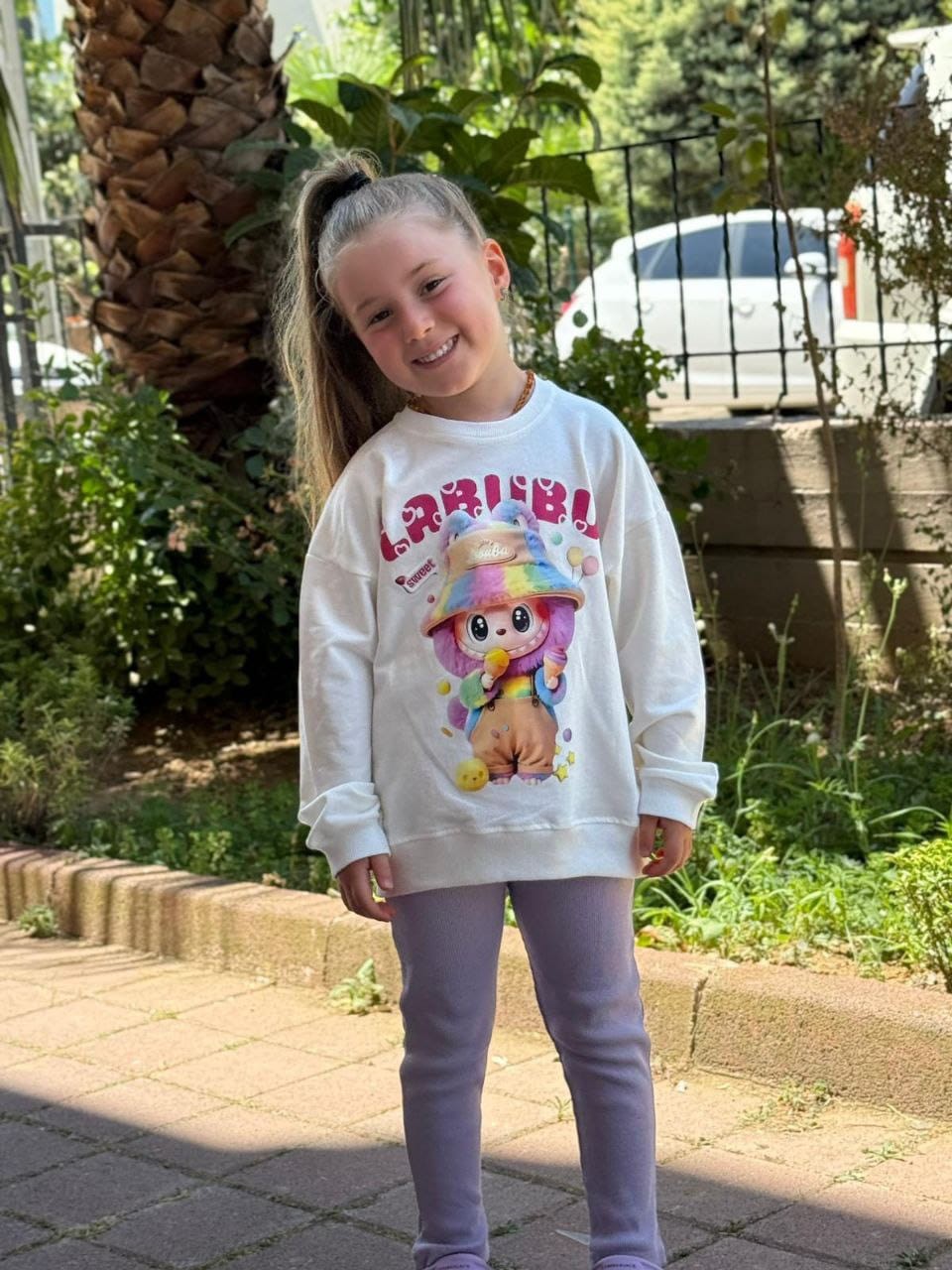 Labubu 2 İplik Sweatshirt ve Taytlı Takım