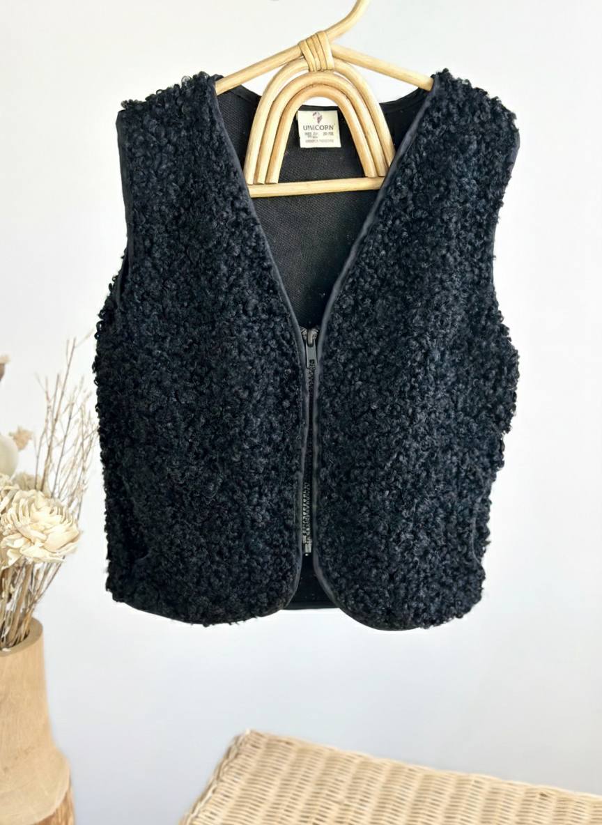 Unisex Çocuk Yelek-Siyah