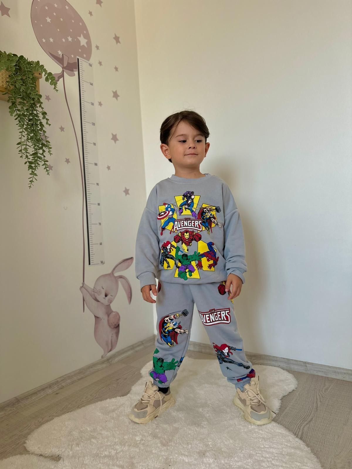 Avengers 3 İplik Sweatshirt ve Eşorfman Takım