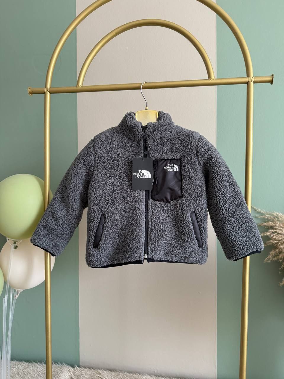 Antrasit Marka Peluş Mont