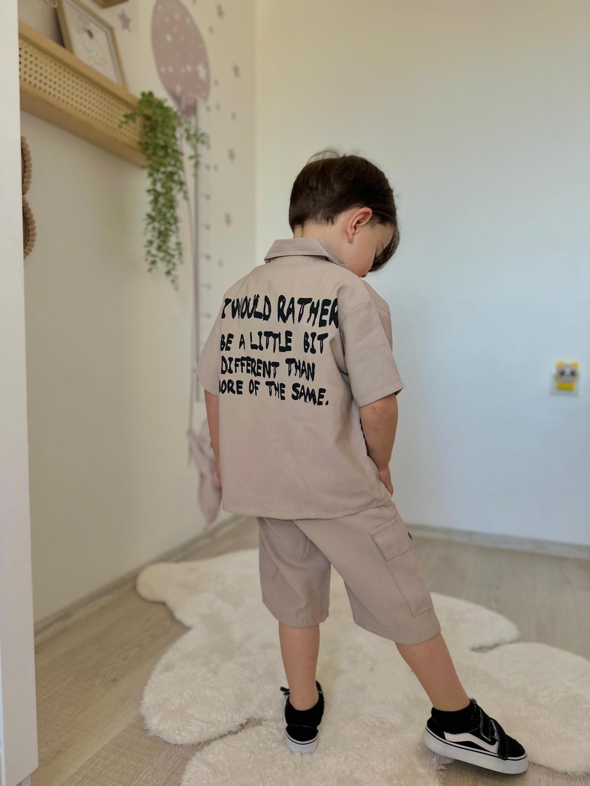 Erkek Çocuk Yazlık Safari Takım - Bej