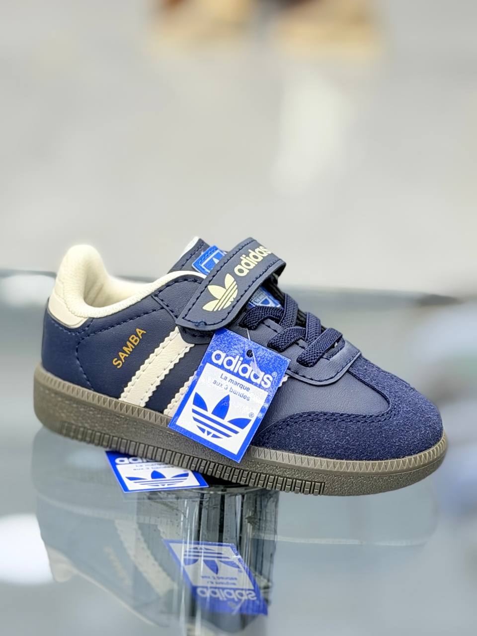 Lacivert Çizgili Spor Ayakkabı