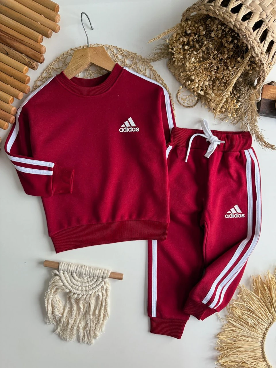 Marka Bordo Unisex 3 İplik Eşorfman Takım