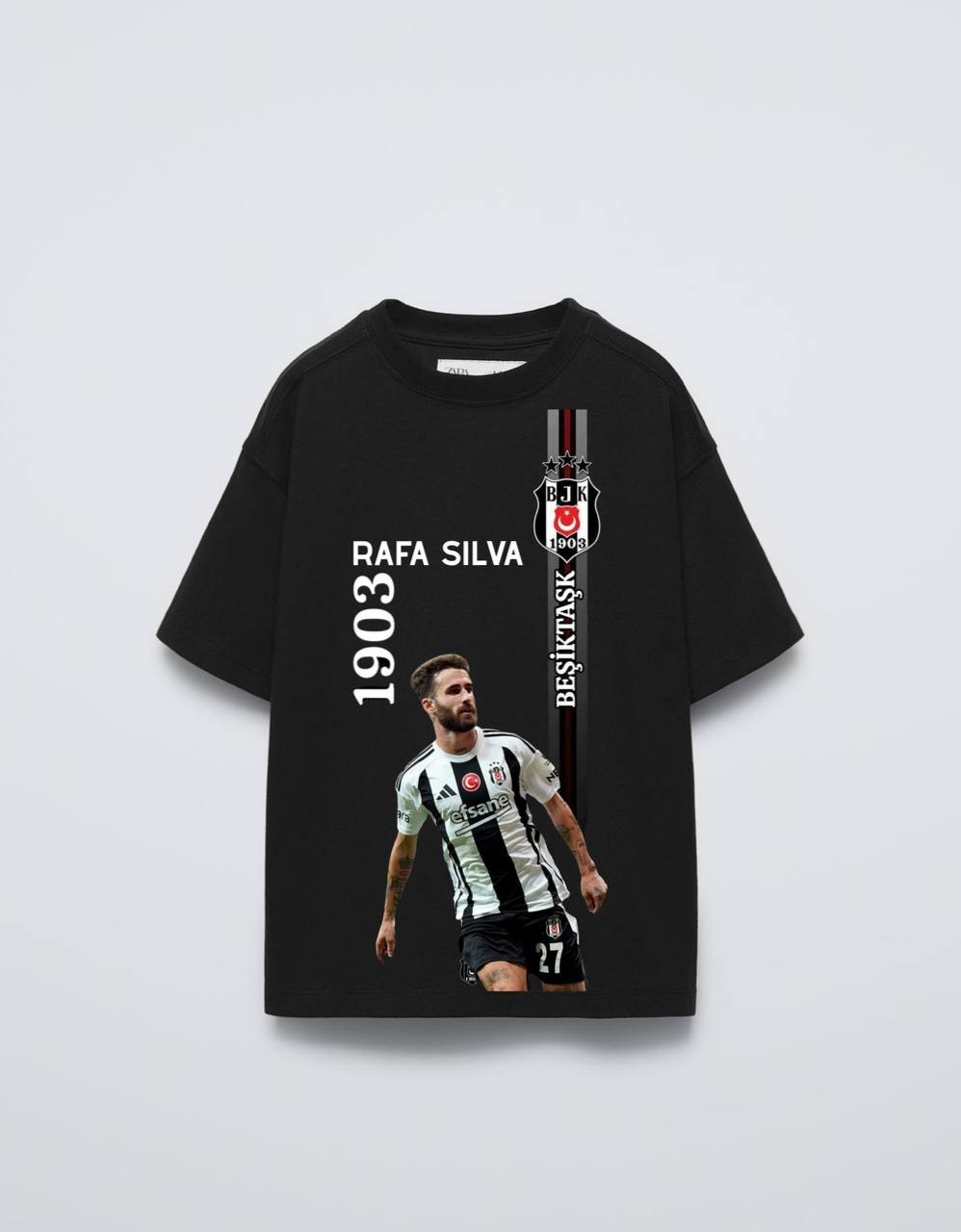 Siyah Rafa Silva Beşiktaş Tişört