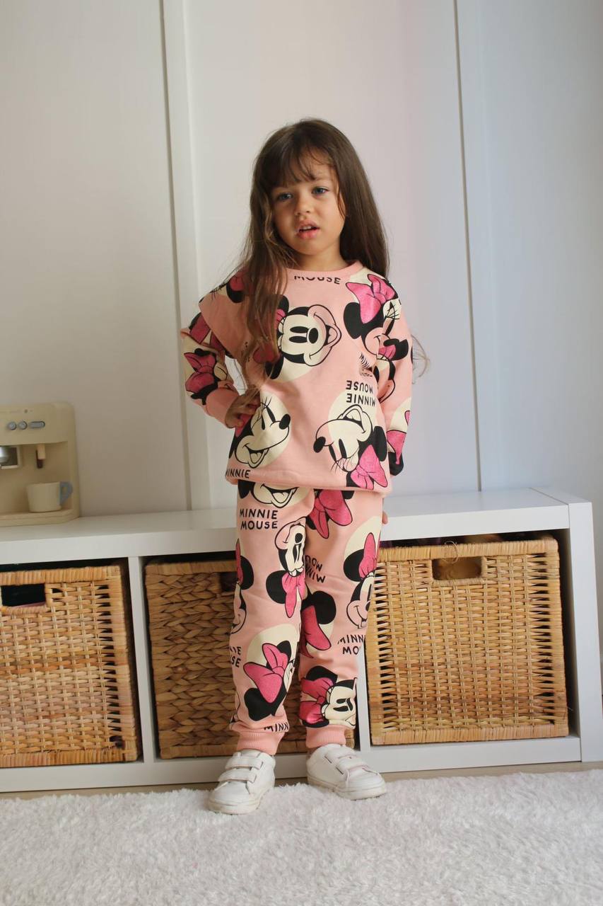 Minnie Mouse Sweatshirt ve Eşorfman 3 İplik Takım