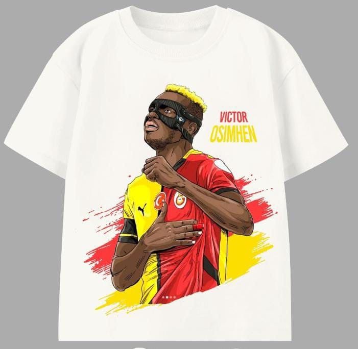 Osimen Desenli Galatasaray Tişört