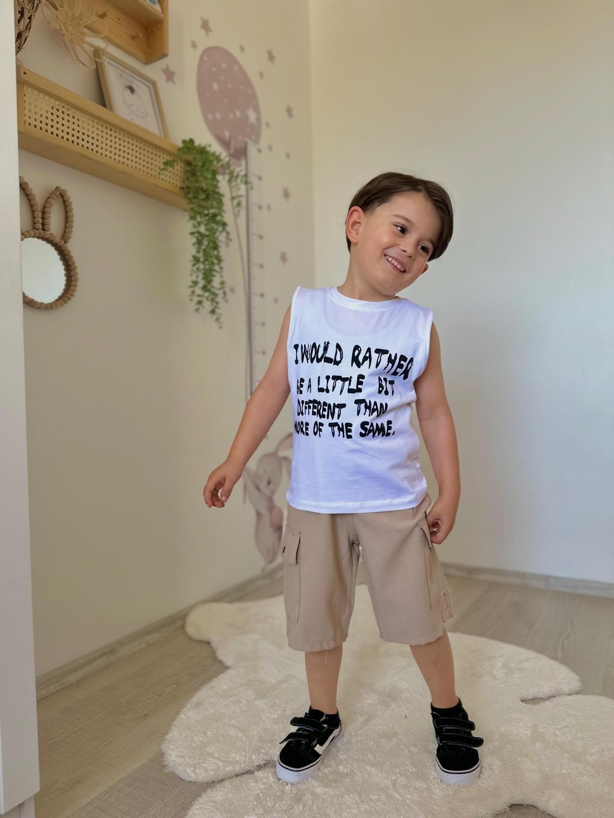 Erkek Çocuk Yazlık Safari Takım - Bej