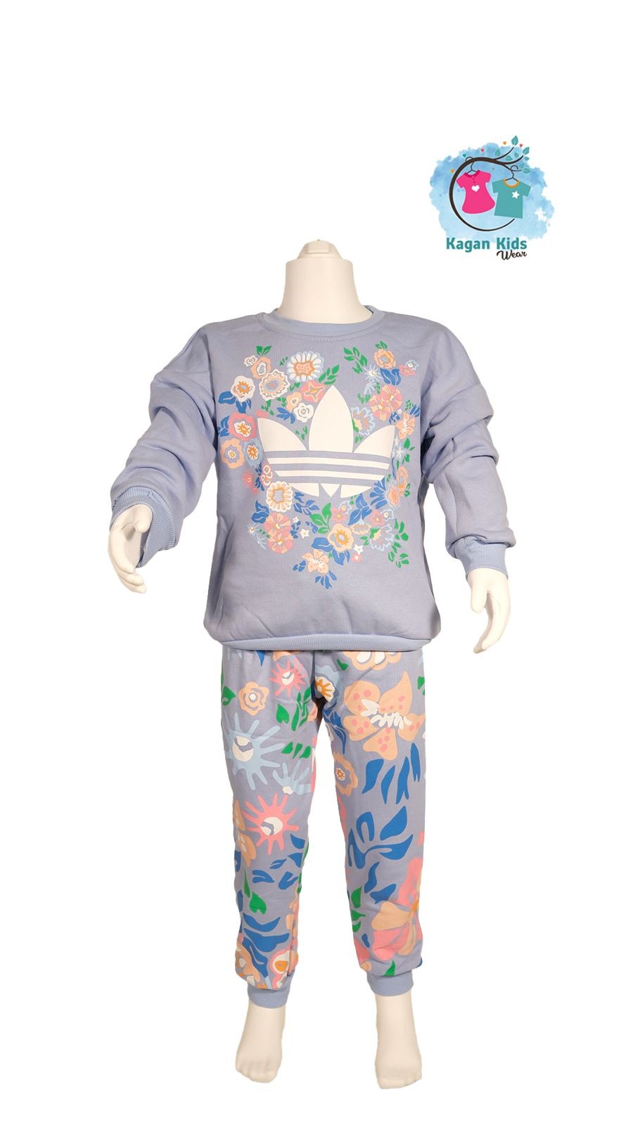 Marka Mavi Çiçekli Sweatshirt ve Eşorfman Takım