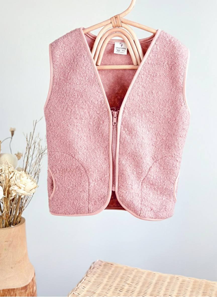 Unisex Çocuk Yelek-Pembe