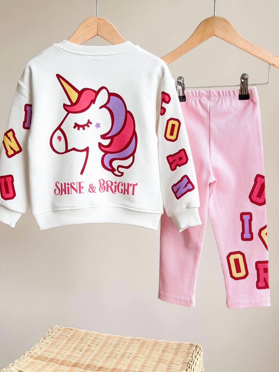 Kız Çocuk 3 İplik Taytlı Takım