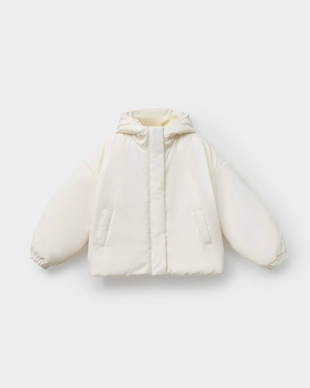 Su Geçirmez Krem Unisex Şişme Mont