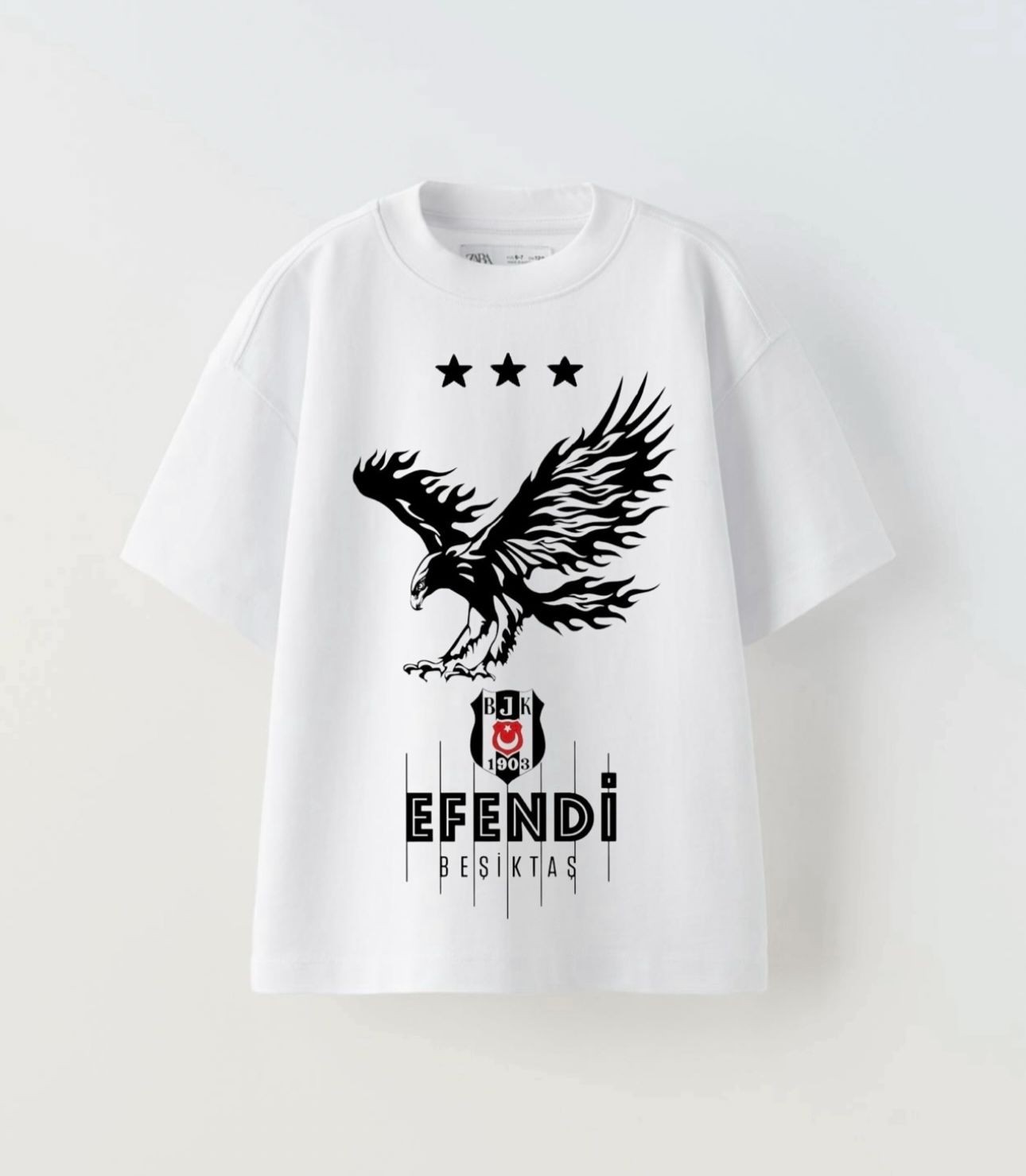 Beyaz Beşiktaş Tişört